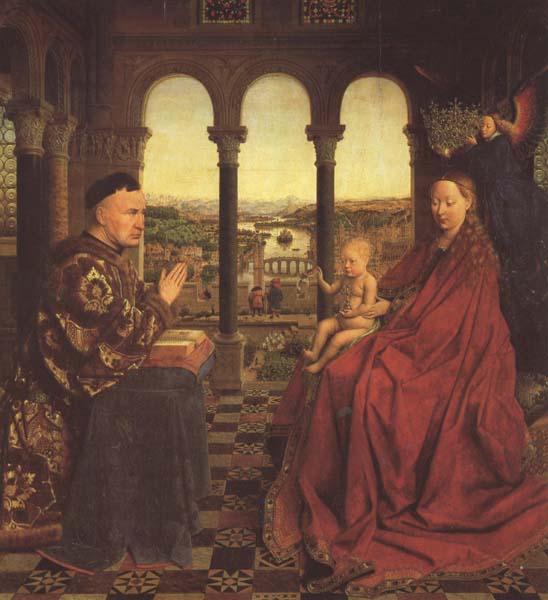 Jan Van Eyck The Virgin of Chancellor Rolin (mk45) oil painting picture